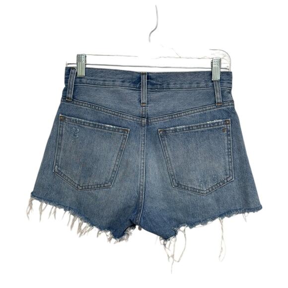 Madewell Relaxed Denim Shorts in Rosemount Wash Destroyed Hem - Size 23 - Picture 3 of 7